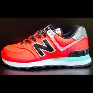 New Balance 574 Vivid Coral/White/Mint